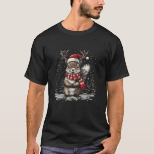 Camiseta Navidades de ardilla Santa Hat Pajama Funny Squirr
