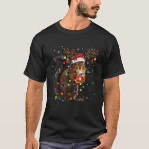 Camiseta Navidades de ardilla Tee Reindes Navidades Luces P