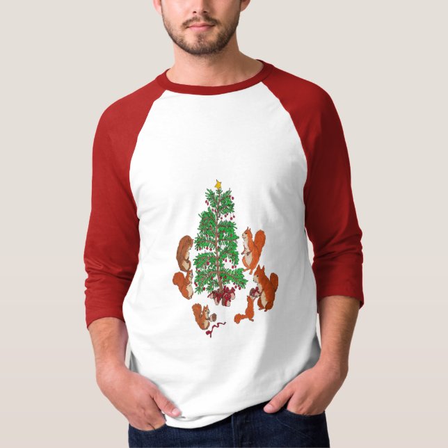 Camiseta Navidades de ardillas (Anverso)