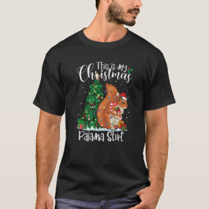 Camiseta Navidades de ardillas alumbran Navidad Pajama Squi