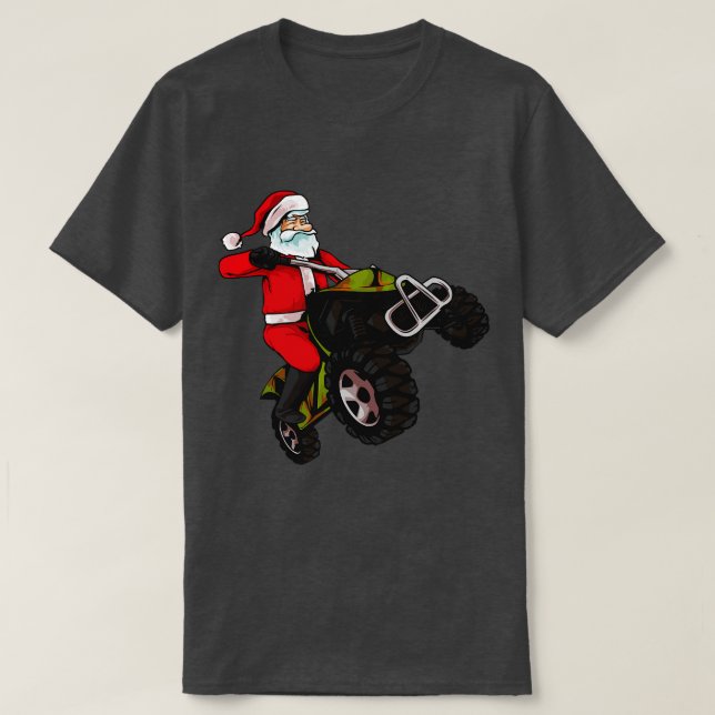 Camiseta NAVIDADES de ATV Santa Claus Off Road (Diseño del anverso)
