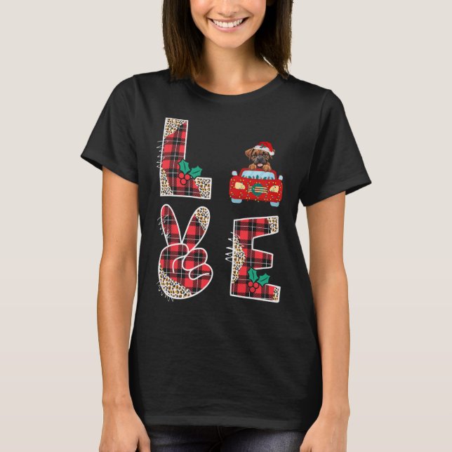 Camiseta Navidades de autos rojos de Love Dog Boxer (Anverso)