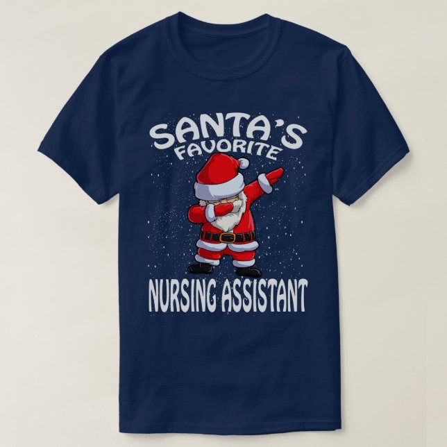 Camiseta Navidades de Auxiliar de Enfermería Favoritos de S (Diseño del anverso)