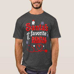 Camiseta Navidades de Auxiliar de Odontología Favoritos de 