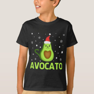Camiseta Navidades de Avogato Cuidan Gato Aguacate Gracioso