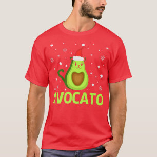 Camiseta Navidades de Avogato Cuidan Gato Aguacate Gracioso