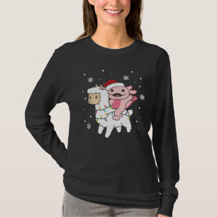 Camiseta Navidades de Axolotl Llama Alpaca Animales de invi