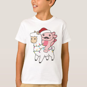 Camiseta Navidades de Axolotl Llama Alpaca Animales de invi