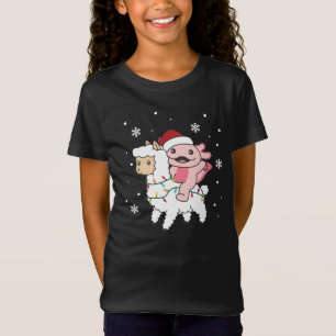 Camiseta Navidades de Axolotl Llama Alpaca Animales de invi