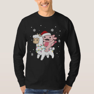 Camiseta Navidades de Axolotl Llama Alpaca Animales de invi