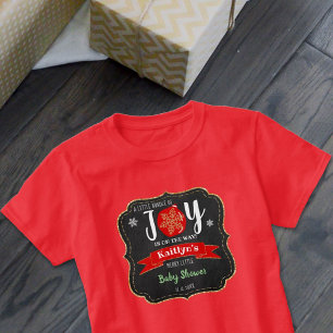 Camiseta navidades de Baby Shower "Little Bundle Of Joy"