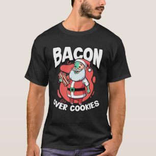 Camiseta Navidades de Bacon Navidades de carne de Santa Cla
