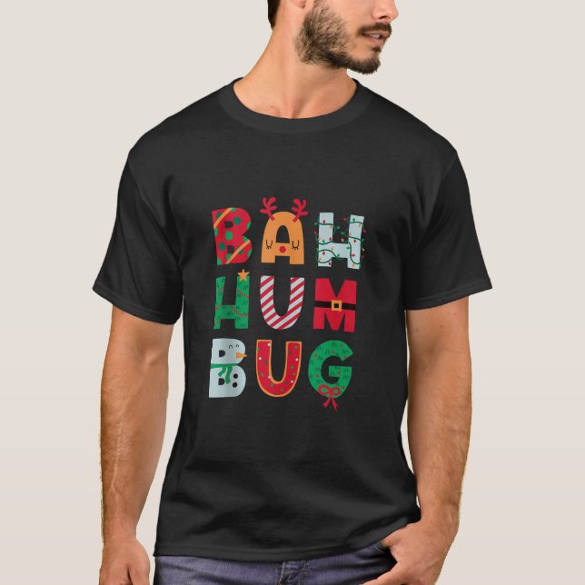 Camiseta Navidades de Bah Hum Bug Navidades divertidos disf (Anverso)