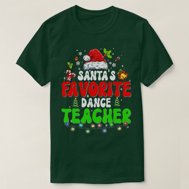Camiseta Navidades de baile favoritos de Papá Noel (Diseño del anverso)