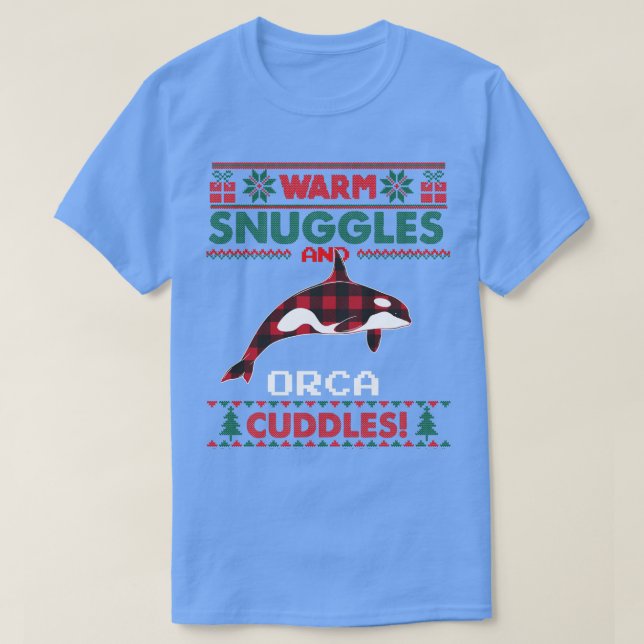 Camiseta Navidades De Ballenas De Orca Pajama Shirt Feo Nav (Diseño del anverso)