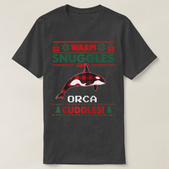 Camiseta Navidades de ballenas orcas sudan Navidades feos d (Diseño del anverso)