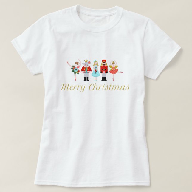 Camiseta Navidades de ballet desnudo (Diseño del anverso)