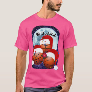 Camiseta Navidades de baloncesto con luz de reno en Santa H