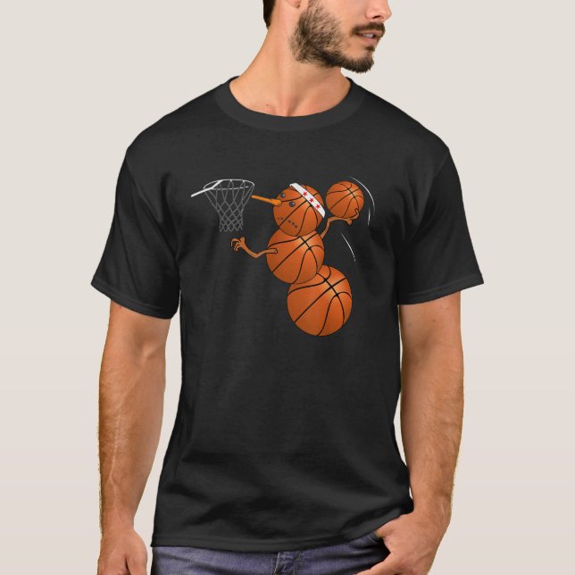Camiseta Navidades de baloncesto con regalo de muñeco de ni (Anverso)