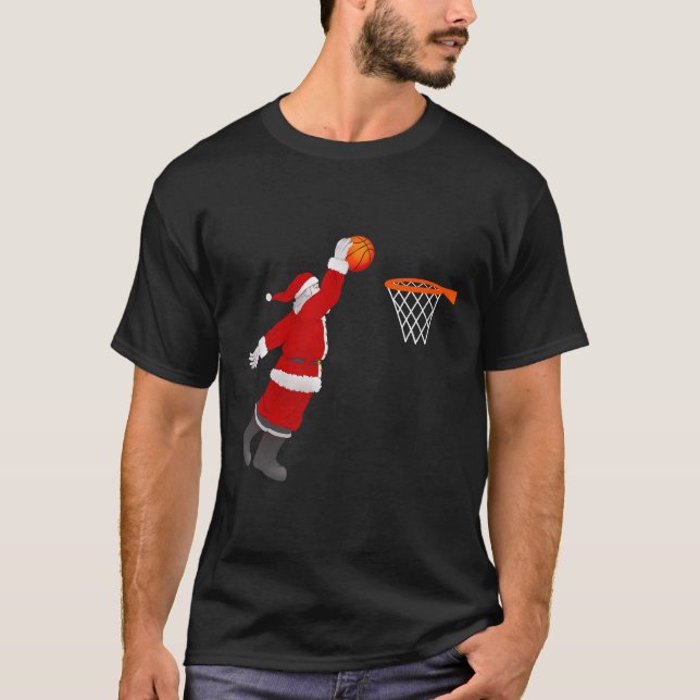 Camiseta Navidades de baloncesto de Santa Básquetbol de Nav (Anverso)