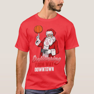 Camiseta Navidades de baloncesto divertidos jugadores de ba