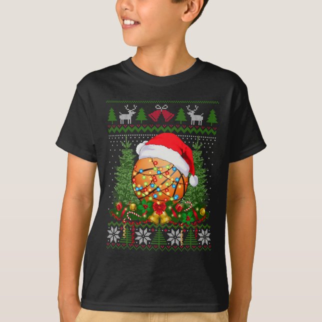 Camiseta Navidades de baloncesto obsequios familiares Sport (Anverso)