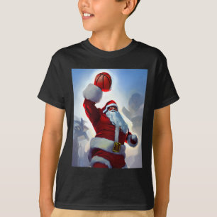 Camiseta Navidades de baloncesto Santa Claus Dunking para h