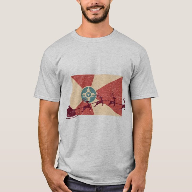 Camiseta Navidades de bandera wichita (Anverso)