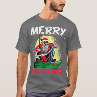 Camiseta Navidades de barcos pesqueros invierno nieve Santa