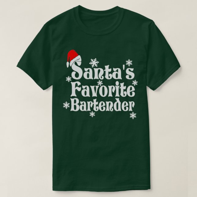 Camiseta Navidades de Barman Favoritos de Santas 2 (Diseño del anverso)