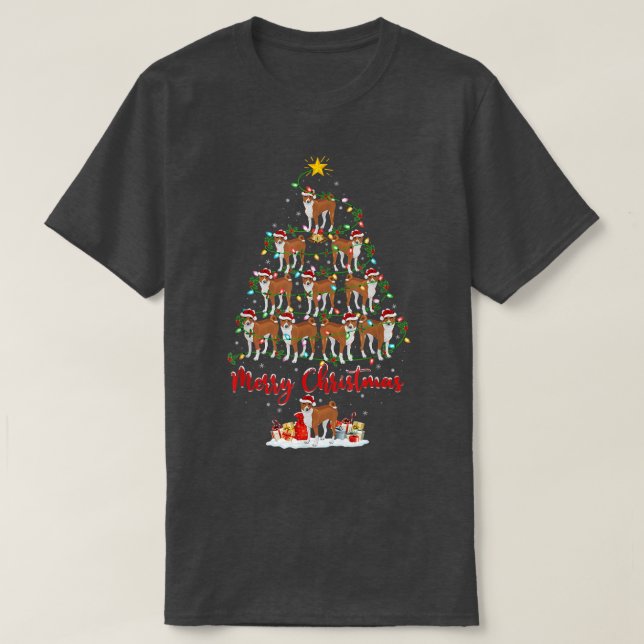 Camiseta Navidades de Basenji Dog Lover (Diseño del anverso)