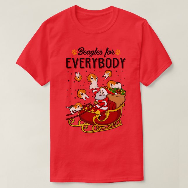Camiseta Navidades de Beagles (Diseño del anverso)