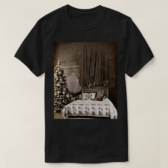 Camiseta Navidades de Bedsheet Ghost Victorian (Diseño del anverso)