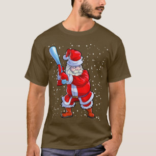 Camiseta Navidades de béisbol Hombres Boys Softball Santa C
