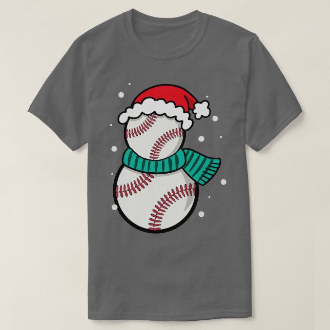 Camiseta Navidades de Béisbol Santa Hat (Diseño del anverso)