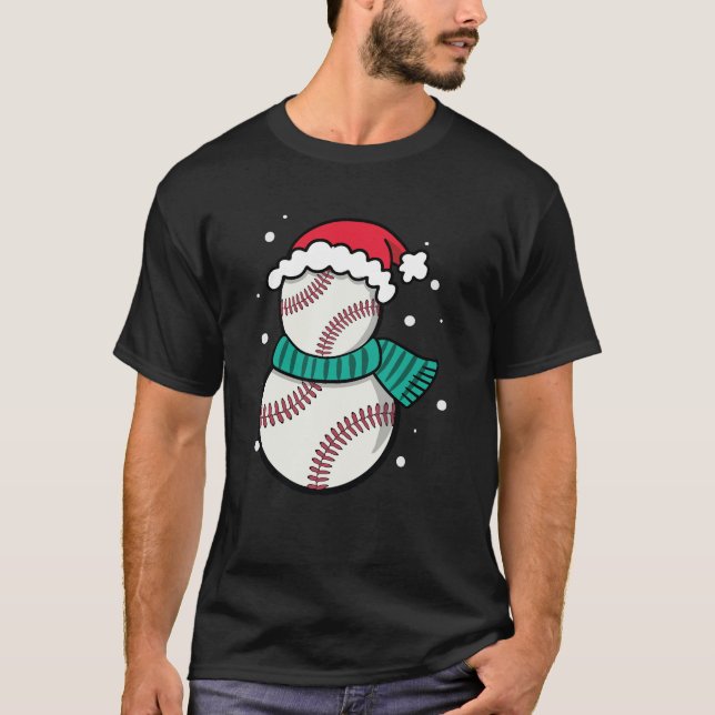 Camiseta Navidades de Béisbol Santa Hat (Anverso)