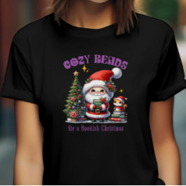 Camiseta Navidades de biblioteca de Santa Claus acogedores 