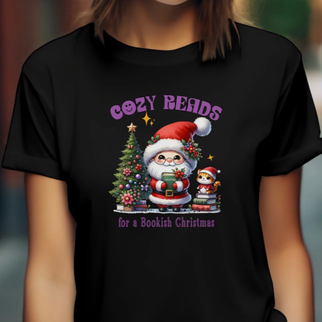 Camiseta Navidades de biblioteca de Santa Claus acogedores  (Subido por el creador)