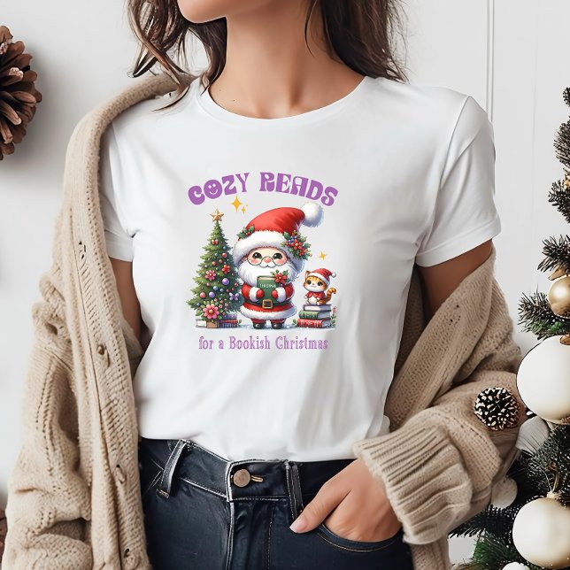 Camiseta Navidades de biblioteca de Santa Claus acogedores  (Subido por el creador)