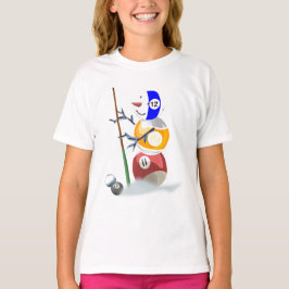 Camiseta Navidades de Billiard Ball Snowman