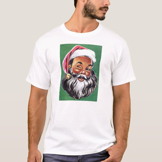 Camiseta Navidades de Black Santa Claus de Estados Unidos (Anverso)