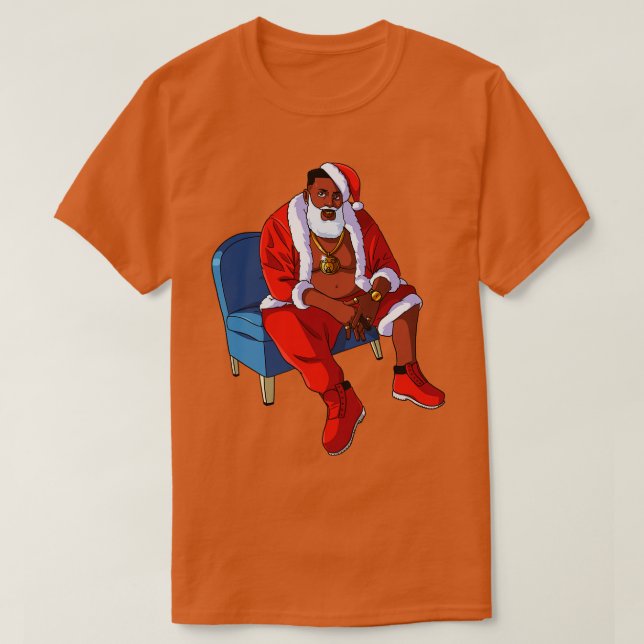 Camiseta Navidades de Black Santa Claus Gangster 6 (Diseño del anverso)