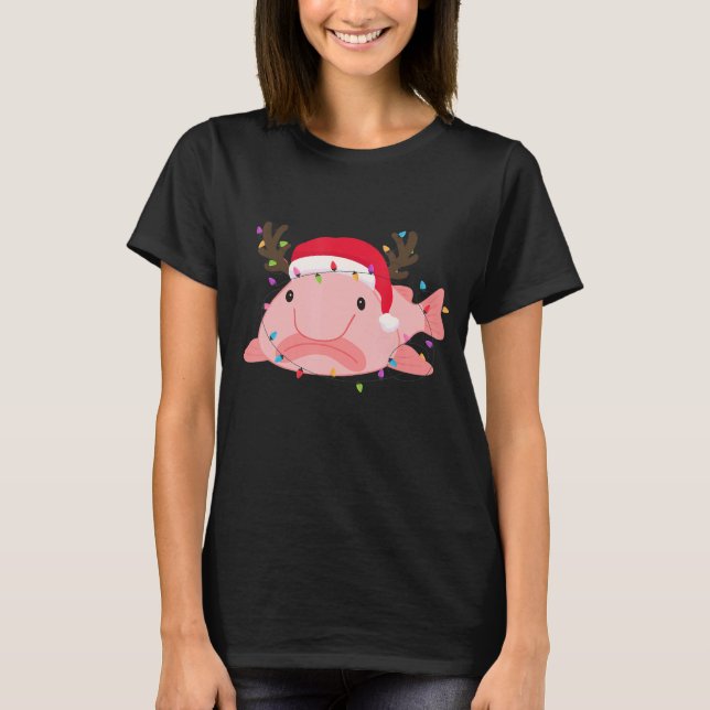 Camiseta Navidades de Blobfish Light Santa Hat Blobfish (Anverso)