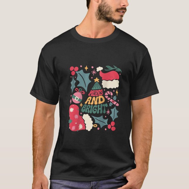 Camiseta Navidades de Boho estético en estado brillante y m (Anverso)