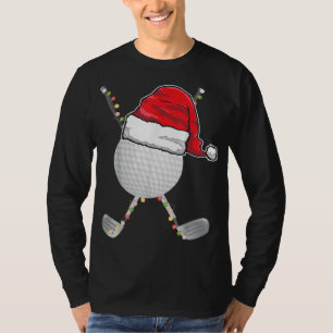 Camiseta Navidades de bolas de golf Santa Hat Gratis Xmas G