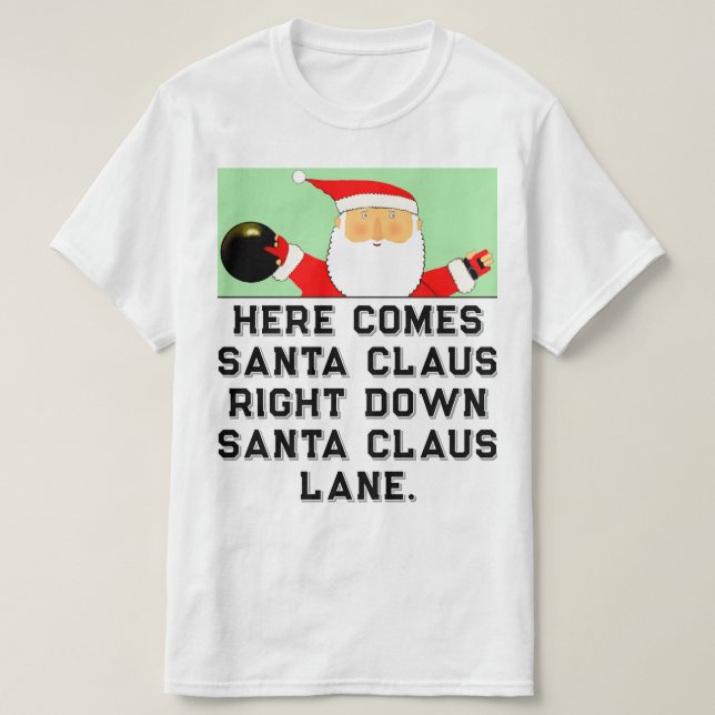Camiseta Navidades de boliche (Diseño del anverso)