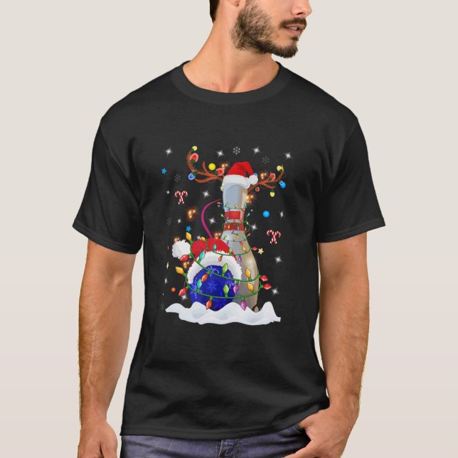 Camiseta Navidades de boliche de diversión Bowling Bowling  (Anverso)