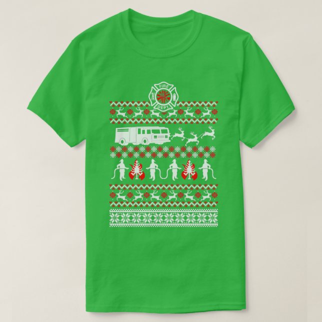 Camiseta Navidades de bomberos (Diseño del anverso)
