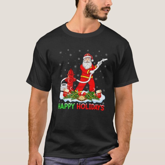 Camiseta Navidades de bomberos de Navidad en Santa Lucía (Anverso)