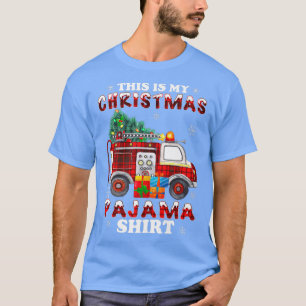 Camiseta navidades de bomberos de qLEd Pajama Merry Xmas
